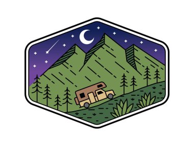 güzel doğa çizgisi sanat vektörü şablonu