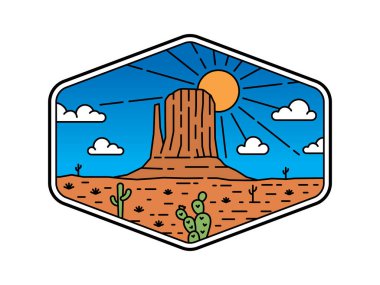 güzel doğa çizgisi sanat vektörü şablonu