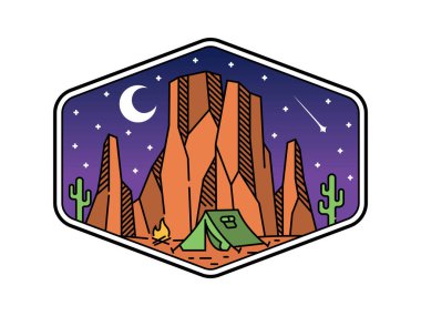 güzel doğa çizgisi sanat vektörü şablonu