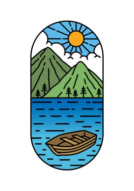 güzel dağ manzarası sanat çizelgesi