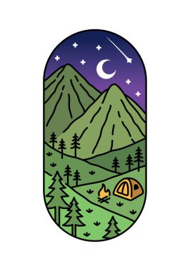 güzel dağ manzarası sanat çizelgesi