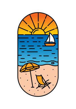 Güzel sahil manzarası sanat çizelgesi