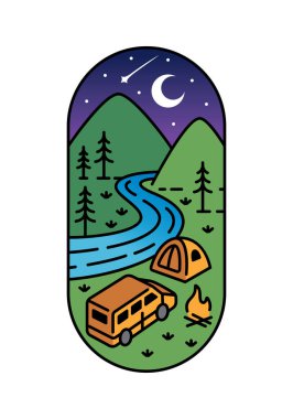 güzel dağ manzarası sanat çizelgesi