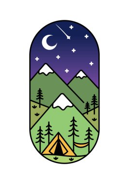 güzel dağ manzarası sanat çizelgesi