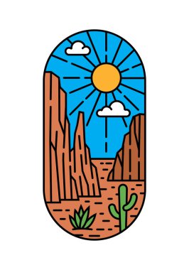 Güzel çöl manzarası sanat çizelgesi