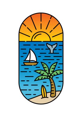 Güzel sahil manzarası sanat çizelgesi