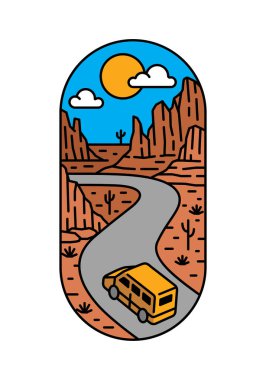 Güzel çöl manzarası sanat çizelgesi