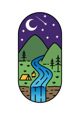 güzel dağ manzarası sanat çizelgesi