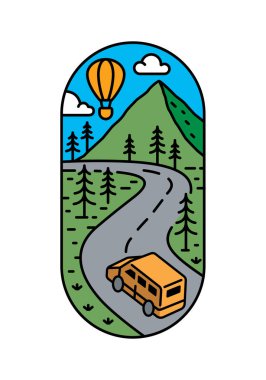 güzel dağ manzarası sanat çizelgesi