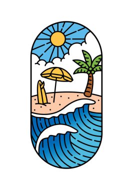 Güzel sahil manzarası sanat çizelgesi