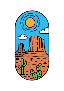 Güzel çöl manzarası sanat çizelgesi