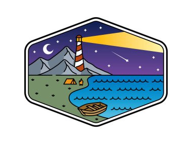 Çerçeve çizimindeki doğal manzara