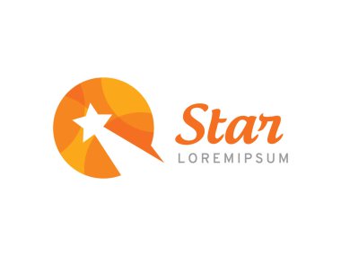 Yıldız logo sembolü veya simge şablonu