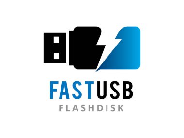 Hızlı USB logo sembolü veya simge şablonu