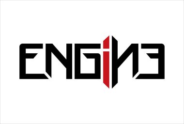 motor tipografi logo tasarım vektörü