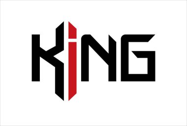 kral tipografi logo tasarım vektörü