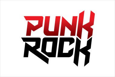 punk rock tipografi tasarım vektörü, t-shirt, poster ve diğer kullanımlar için