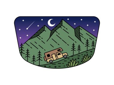 Çerçeve çizimindeki doğal manzara