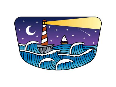 Çerçeve çizimindeki doğal manzara