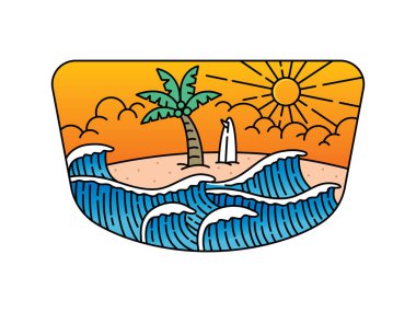 Çerçeve çizimindeki doğal manzara