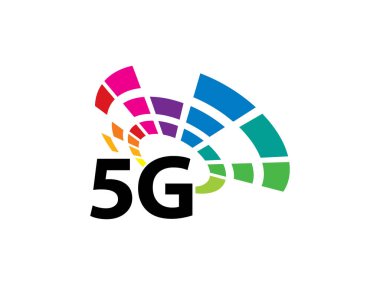 5G Ağ Bağlantısı logo sembolü veya simge şablonu