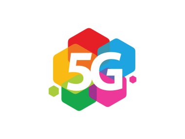 5G Ağ Bağlantısı logo sembolü veya simge şablonu