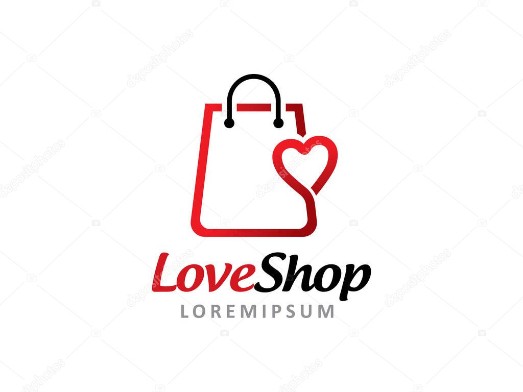 Love Shop logo symbol or icon template