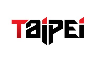 Tişört, poster ve diğer kullanım alanları için Taipei tipografi tasarım vektörü