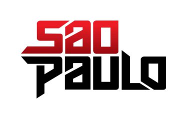 Sao Paulo tipografi tasarım vektörü, t-shirt, poster ve diğer kullanım alanları için