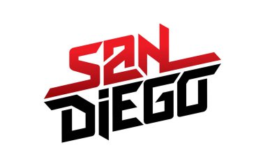 San Diego tipografi tasarım vektörü, tişört, poster ve diğer kullanım alanları için