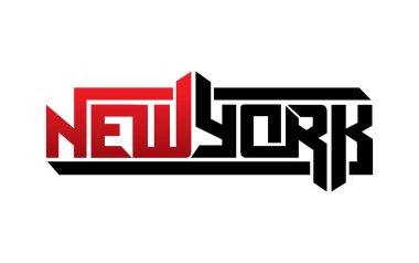 Tişört, poster ve diğer kullanım alanları için New York tipografi tasarım vektörü