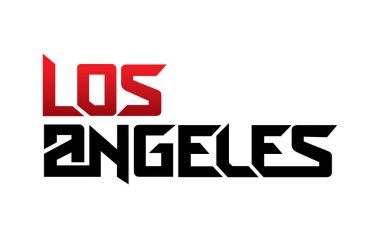 Tişört, poster ve diğer kullanım alanları için Los Angeles tipografi tasarım vektörü