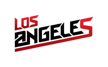 Tişört, poster ve diğer kullanım alanları için Los Angeles tipografi tasarım vektörü