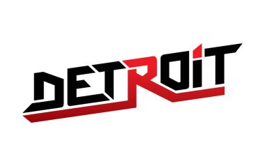 Detroit tipografi tasarım vektörü, t-shirt, poster ve diğer kullanımlar için