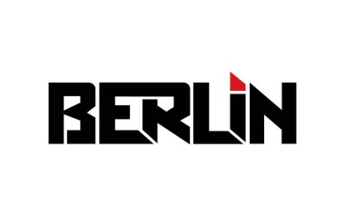 Tişört, poster ve diğer kullanımlar için Berlin tipografi tasarım vektörü