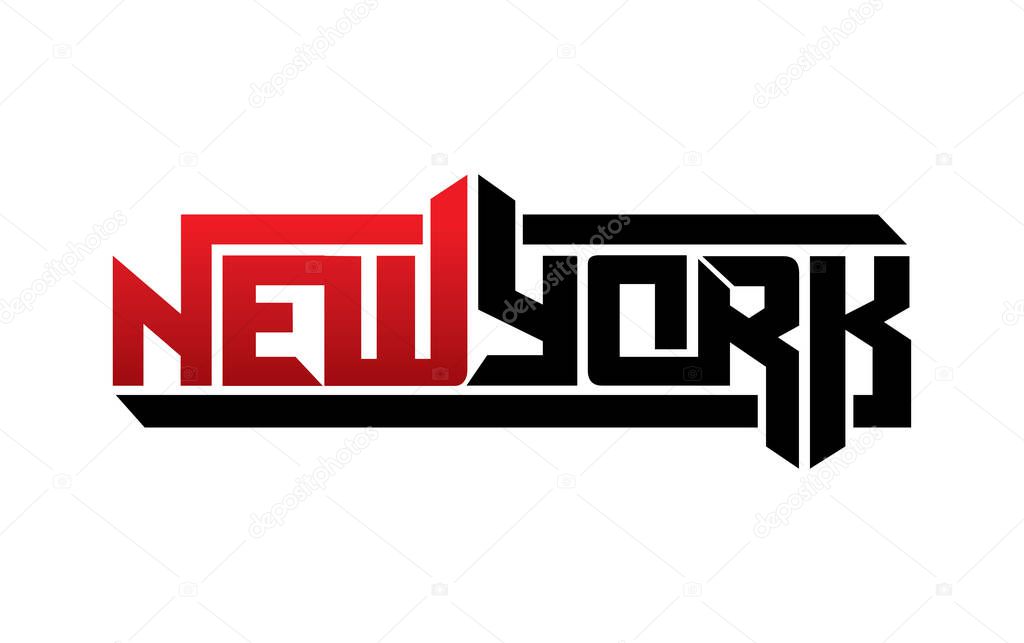New York typography design vector, for t-shirt, poster and other uses
