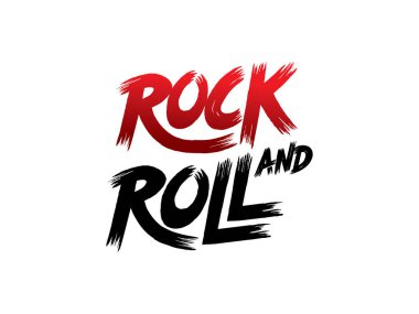 Rock 'n Roll Tipografi logo şablonu