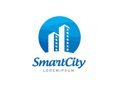 Smart City logo simgesi veya simge şablonu