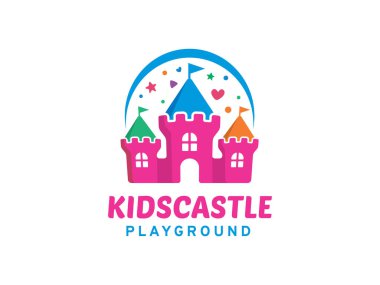 Çocuklar Castle logo simgesi ya da simge şablonu