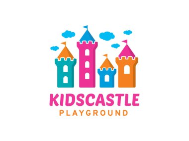 Çocuklar Castle logo simgesi ya da simge şablonu