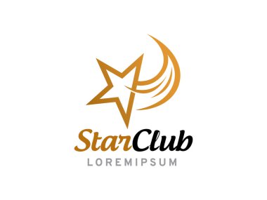 Yıldız logo sembolü veya simge şablonu