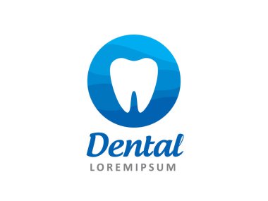 Diş logosu sembolü veya simge şablonu