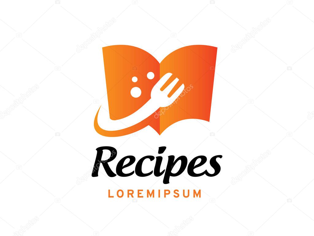 Cook book logo symbol or icon template