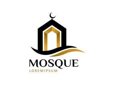 Modern cami logo sembolü veya simge şablonu
