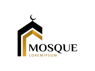 Modern cami logo sembolü veya simge şablonu