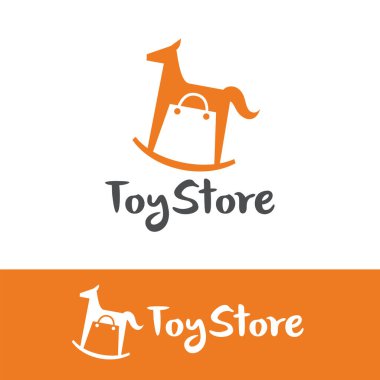 Oyuncak Mağazası Logo Şablon Tasarım Vektörü, Amblem, Tasarım Konsepti, Yaratıcı Sembol, Simge Simgesi, Simge