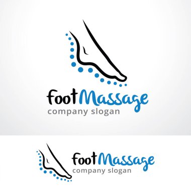 Ayak Masaj Logosu Şablon Tasarım Vektörü, Amblem, Tasarım Konsepti, Yaratıcı Sembol, Simge Simgesi, Simge