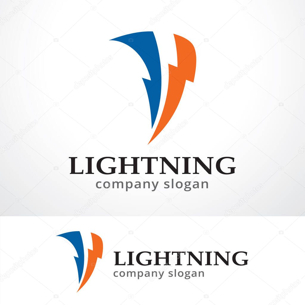 Lightning Logo Template Design Vector, Emblem, Design Concept, Creative Symbol, Icon