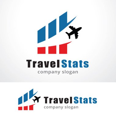 Seyahat İstatistikleri Logosu Tasarım Vektörü, Amblem, Tasarım Konsepti, Yaratıcı Sembol, Simge Simgesi, Simge