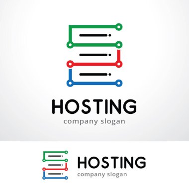 Hosting Logo Template Design Vector, Emblem, Design Concept, Creative Symbol, Icon